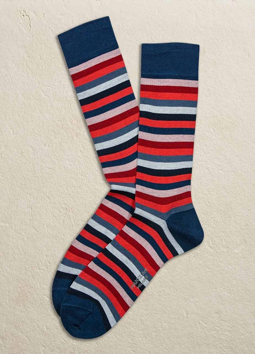 Rainbow Stripe Pima Cotton Socks
