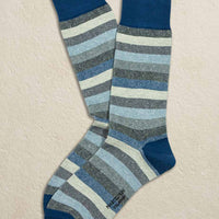 Linen/Cotton Tonal Stripe Socks