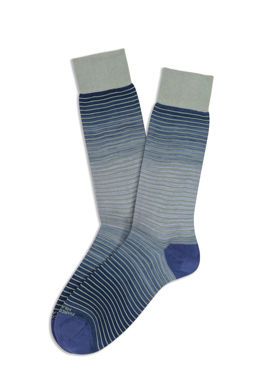 Shaded Stripe Pima Cotton Socks