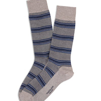 Pique Stipe Pima Cotton Socks