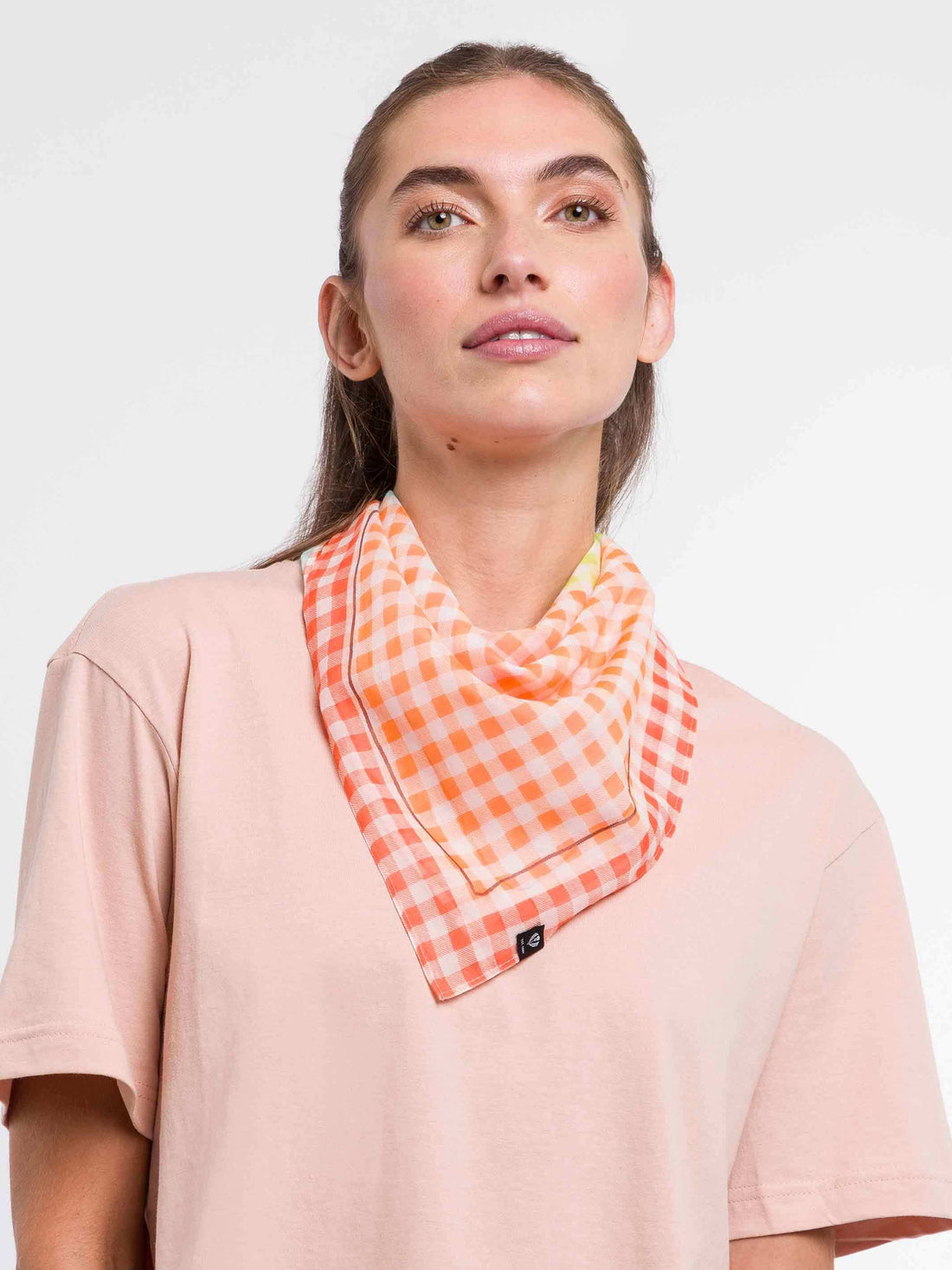 Vichy Check Cotton Silk Scarf