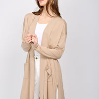 Drop Shoulder Long Sleeve Cardigan