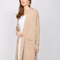 Drop Shoulder Long Sleeve Cardigan