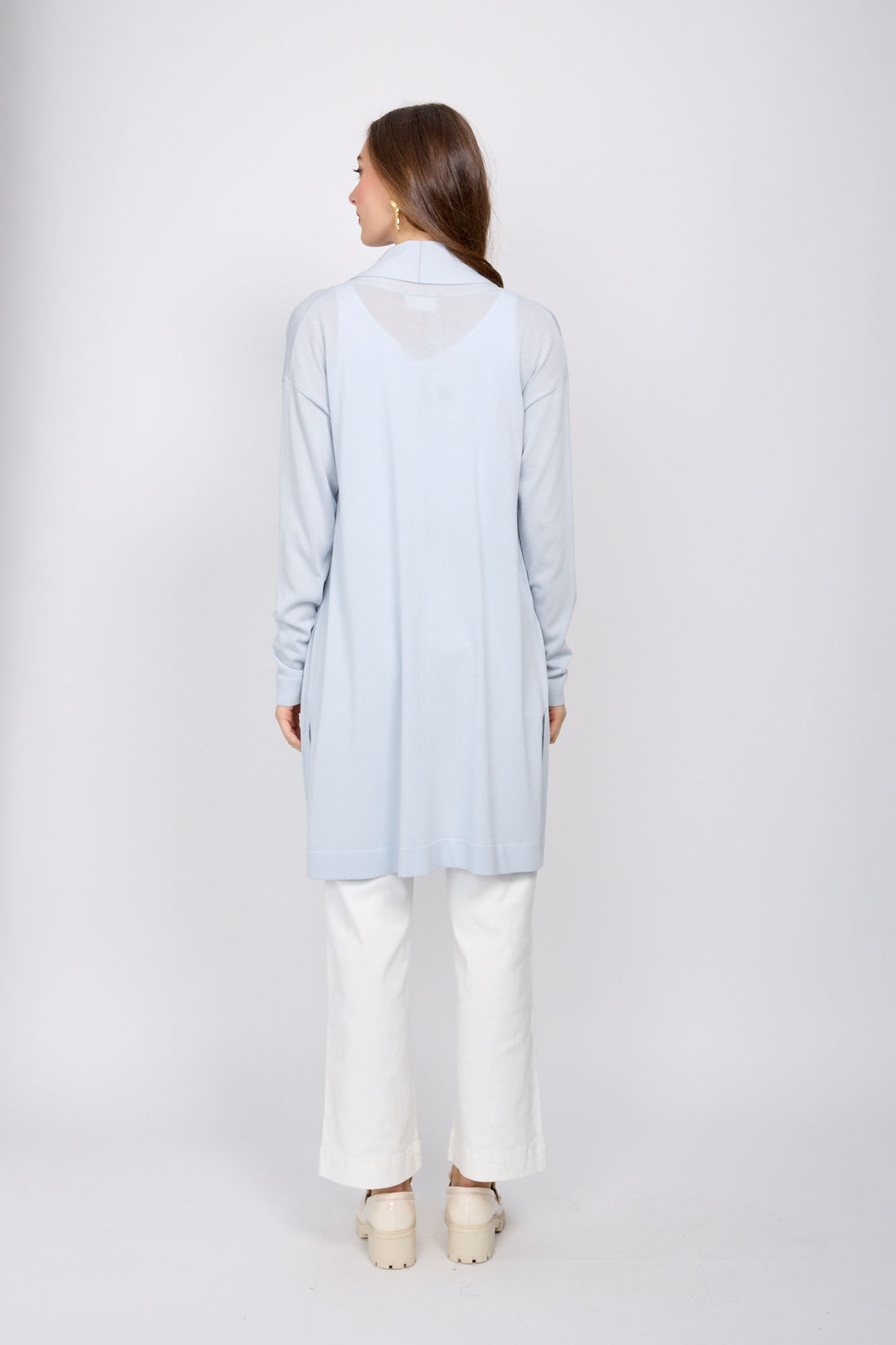 Drop Shoulder Long Sleeve Cardigan