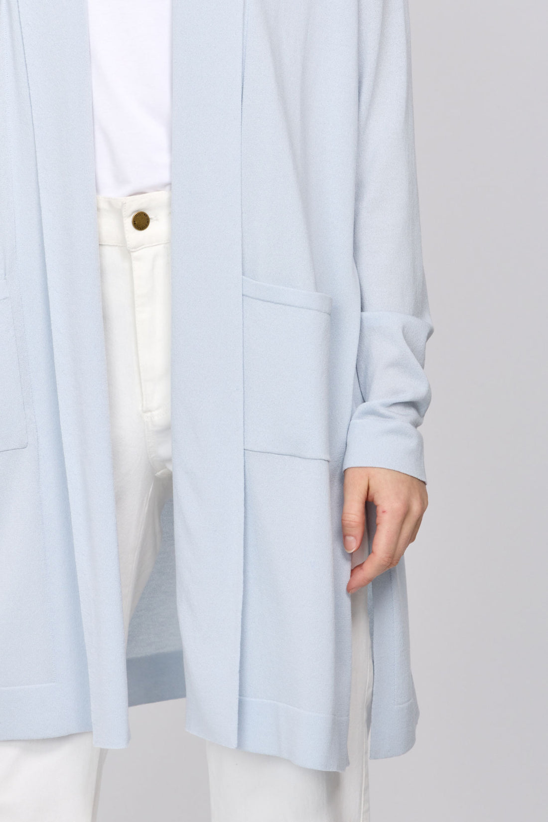 Drop Shoulder Long Sleeve Cardigan