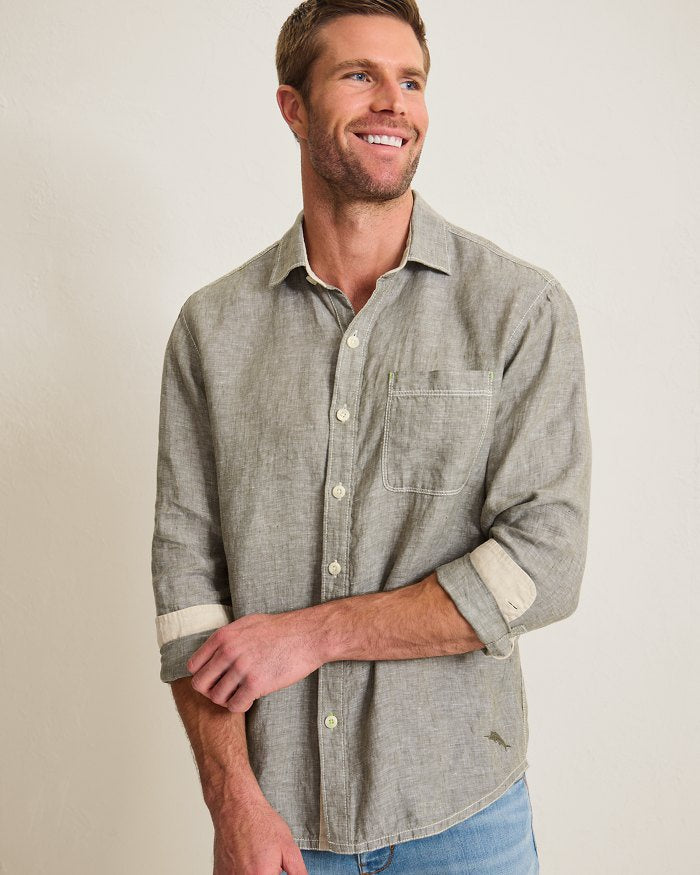 Paradise Breezer L/S Linen Camp Shirt