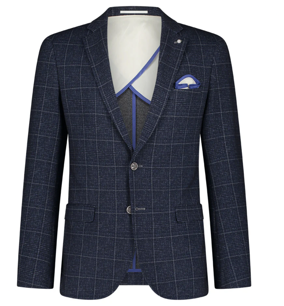 Check Stretch Blazer