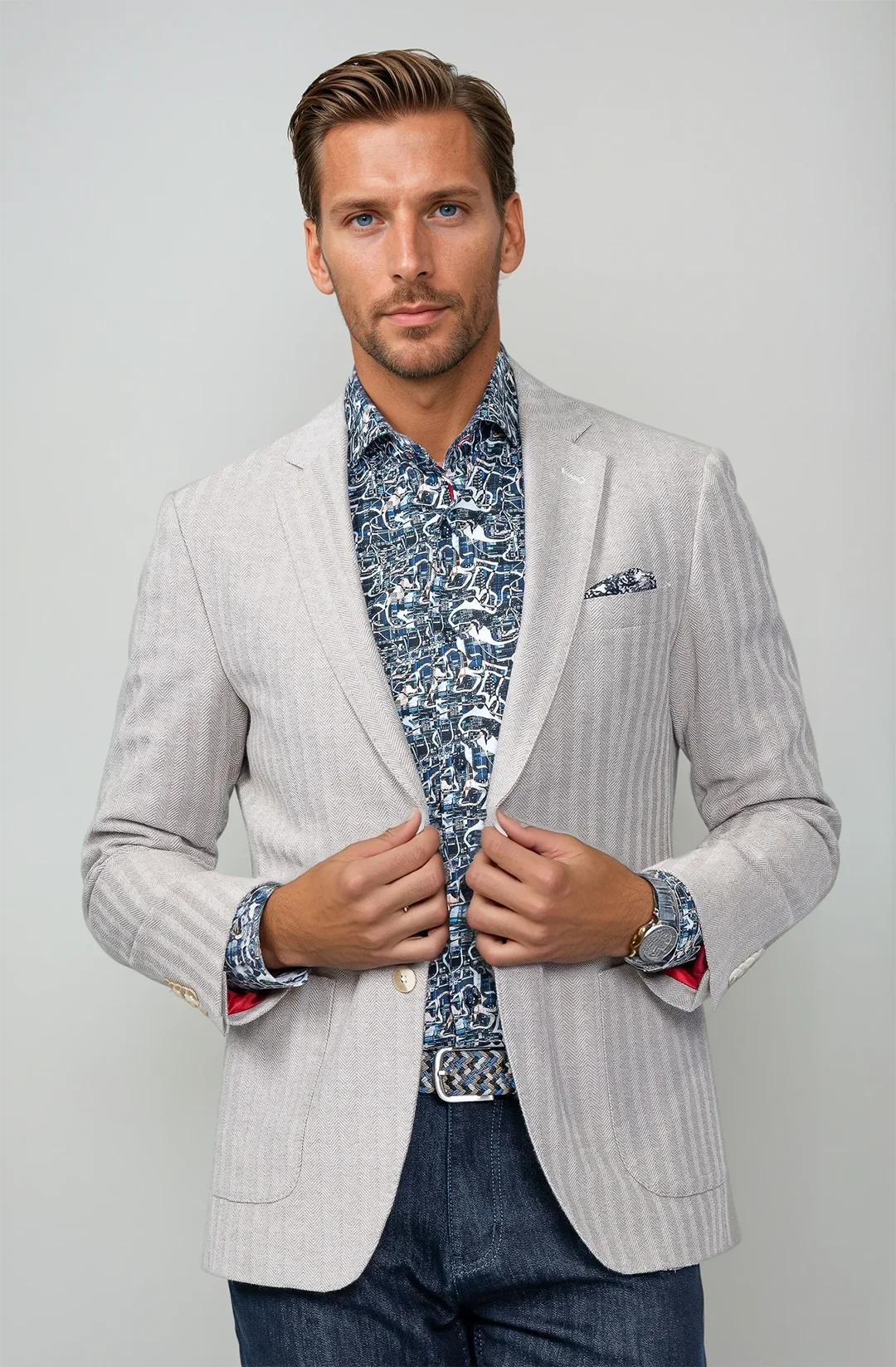 Westmount Herringbone Tonal Blazer