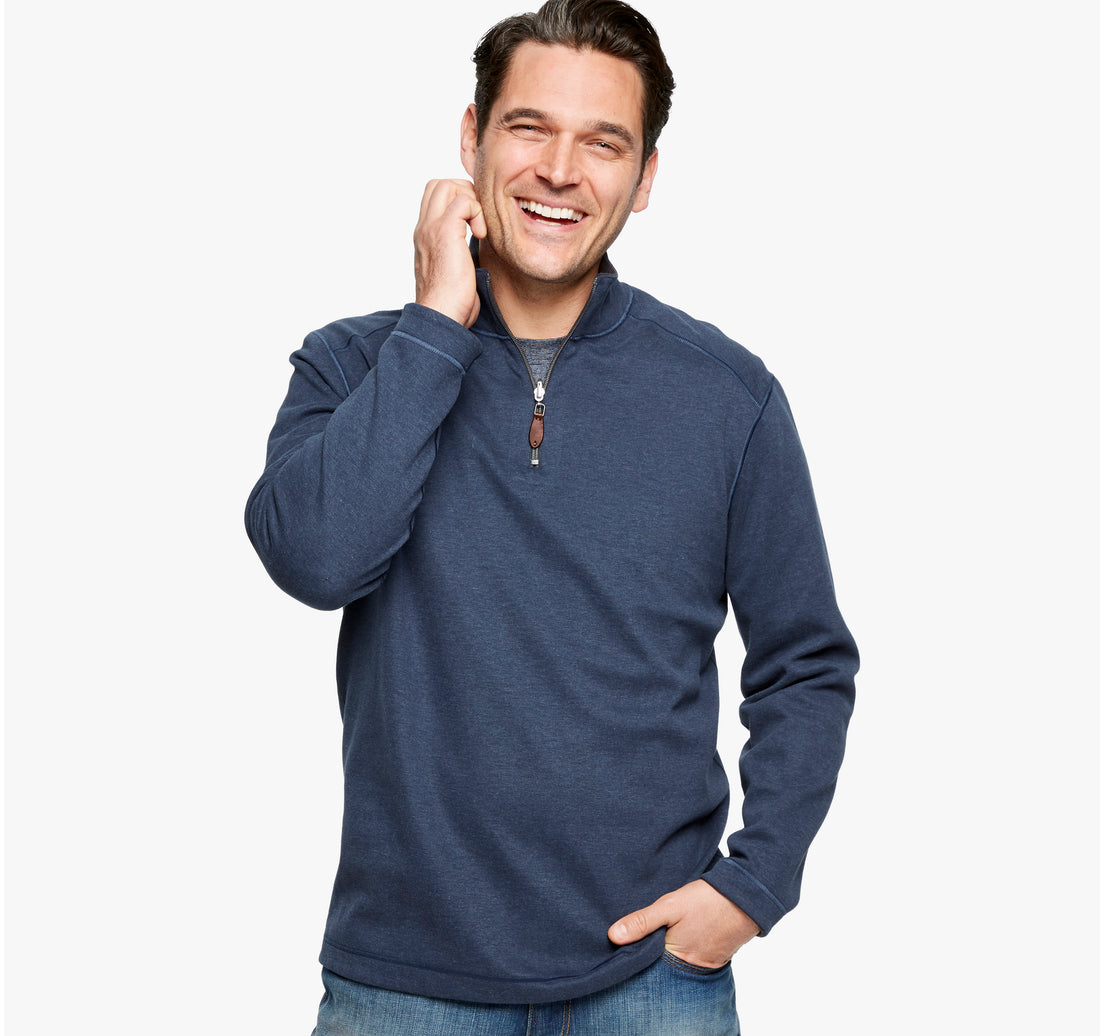 Reversible Quarter-Zip Sweater