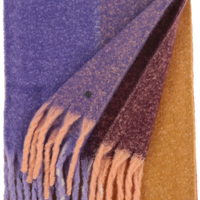Large Colourblock Boucle Scarf