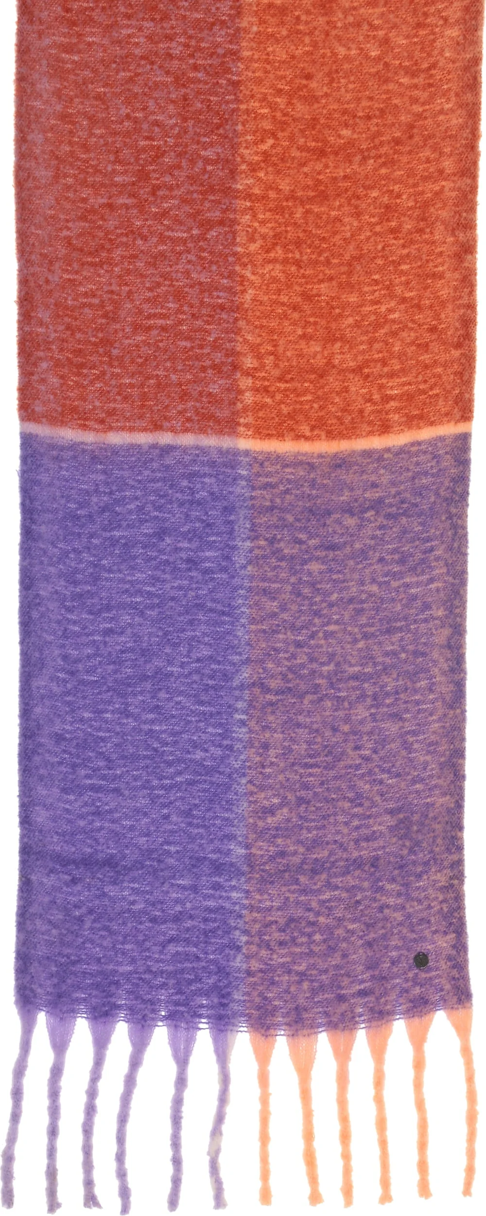 Large Colourblock Boucle Scarf