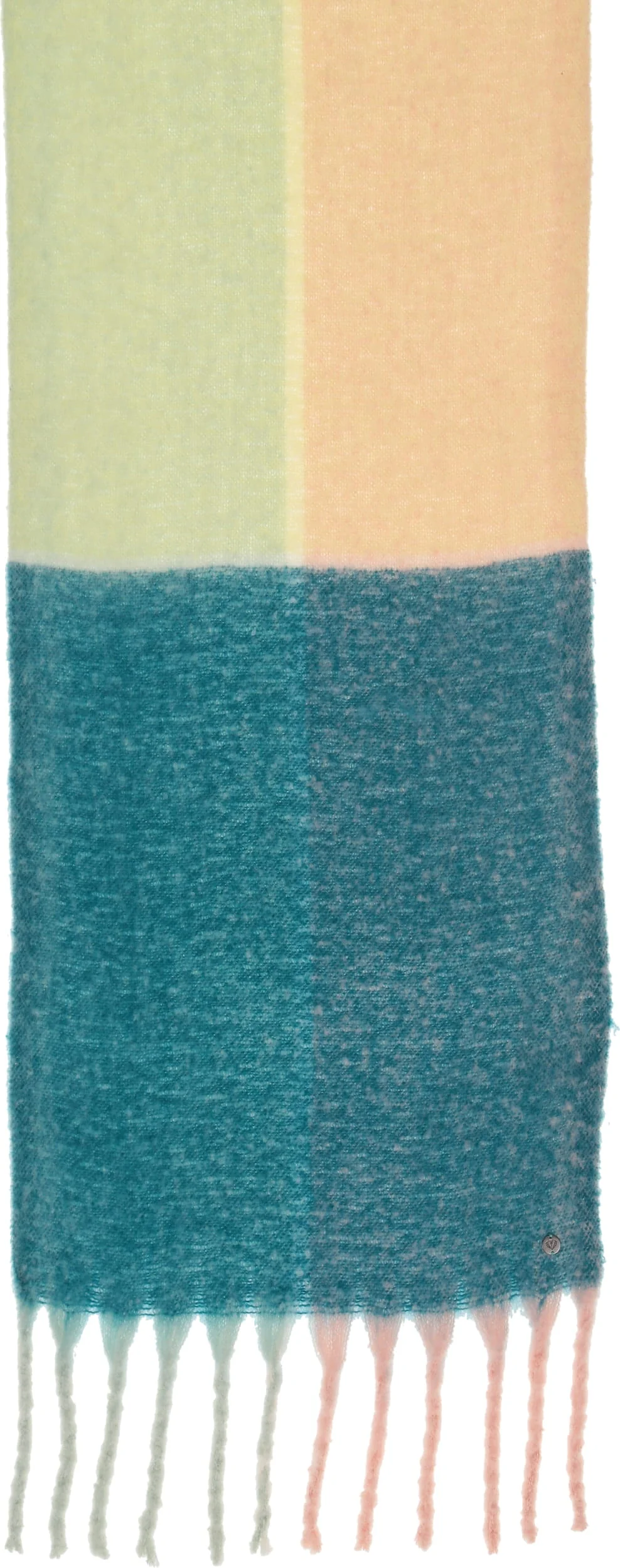 Large Colourblock Boucle Scarf