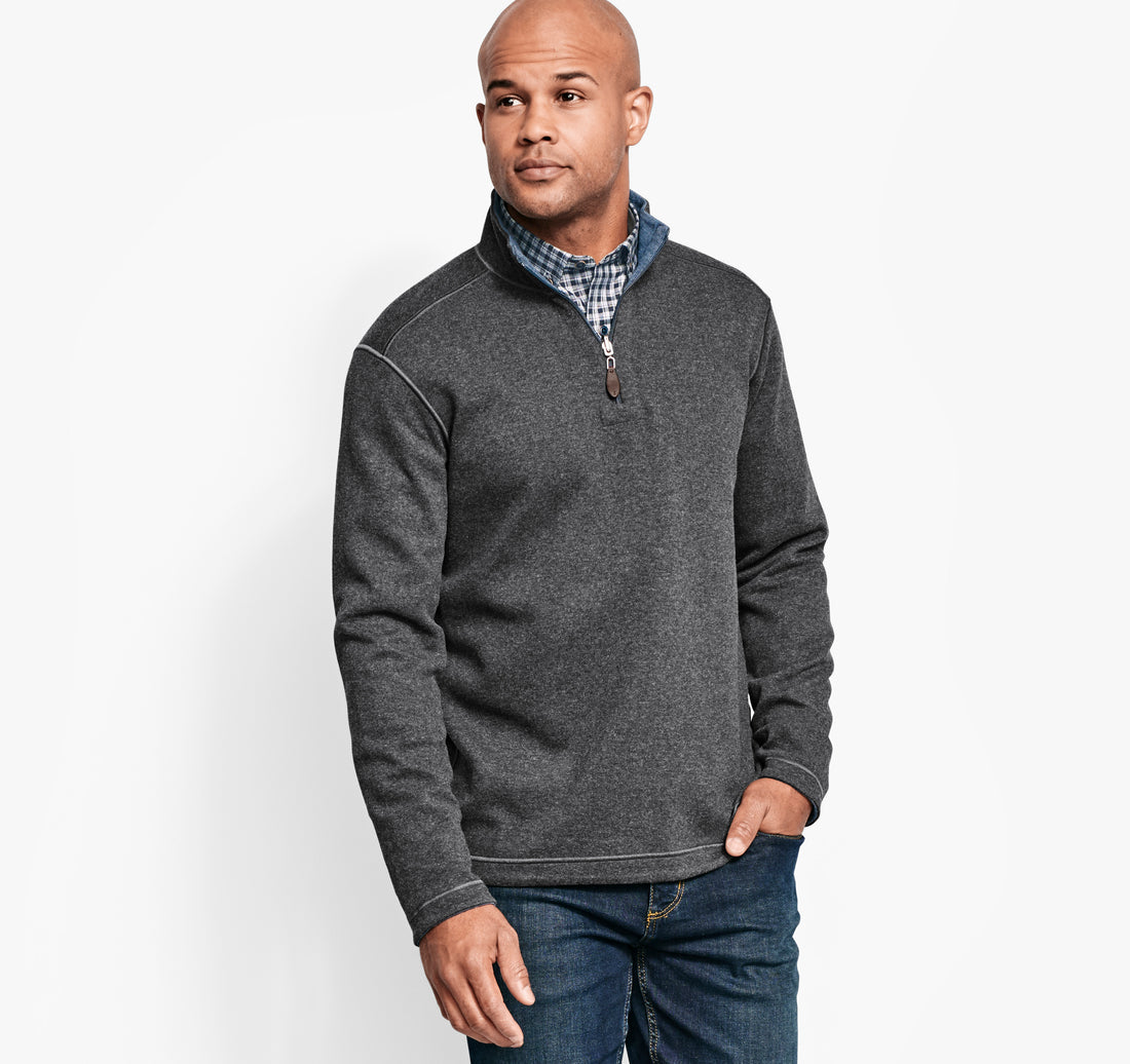 Reversible Quarter-Zip Sweater