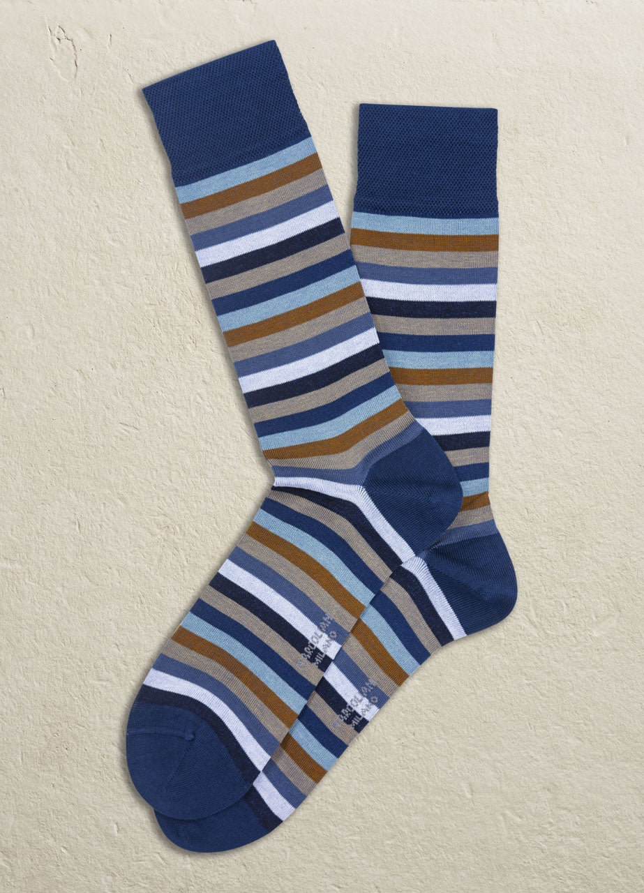 Rainbow Stripe Pima Cotton Socks