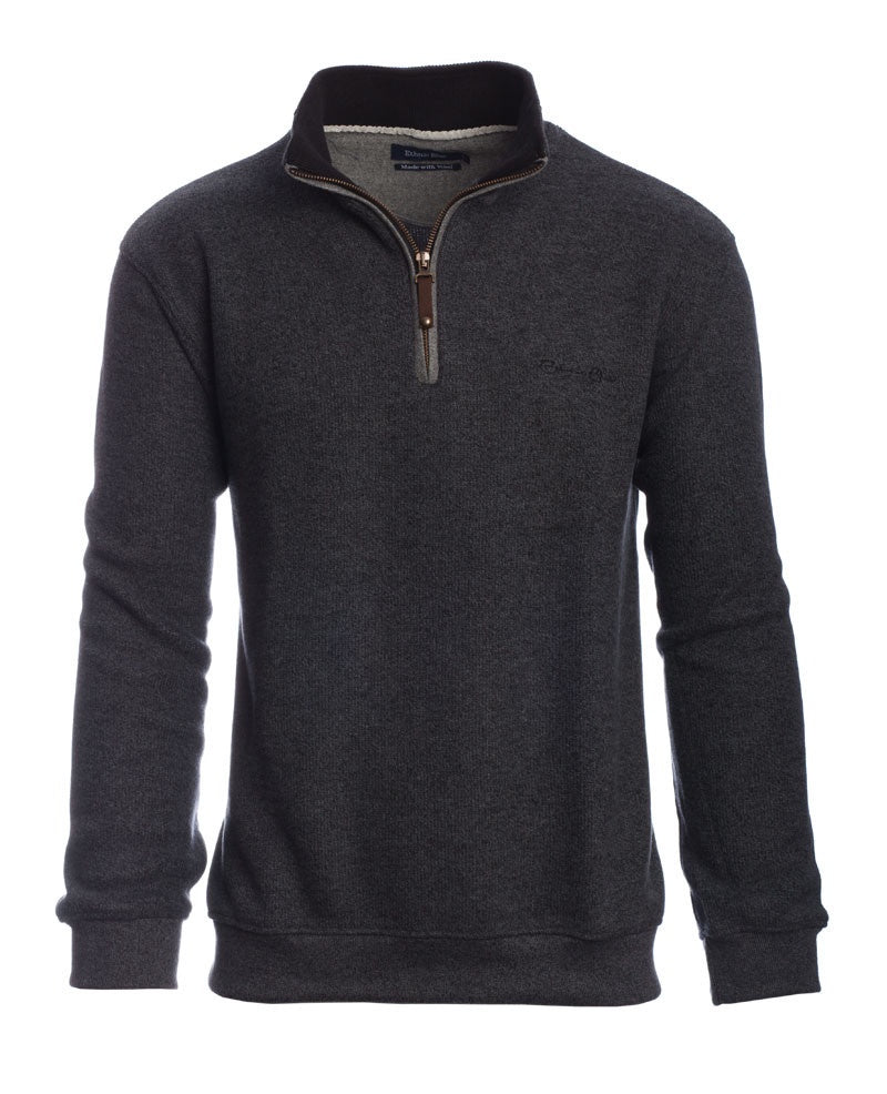 Wool Zip Neck Sweater