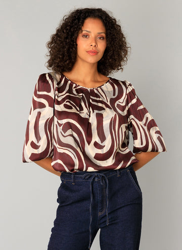 Clara Patterned Blouse