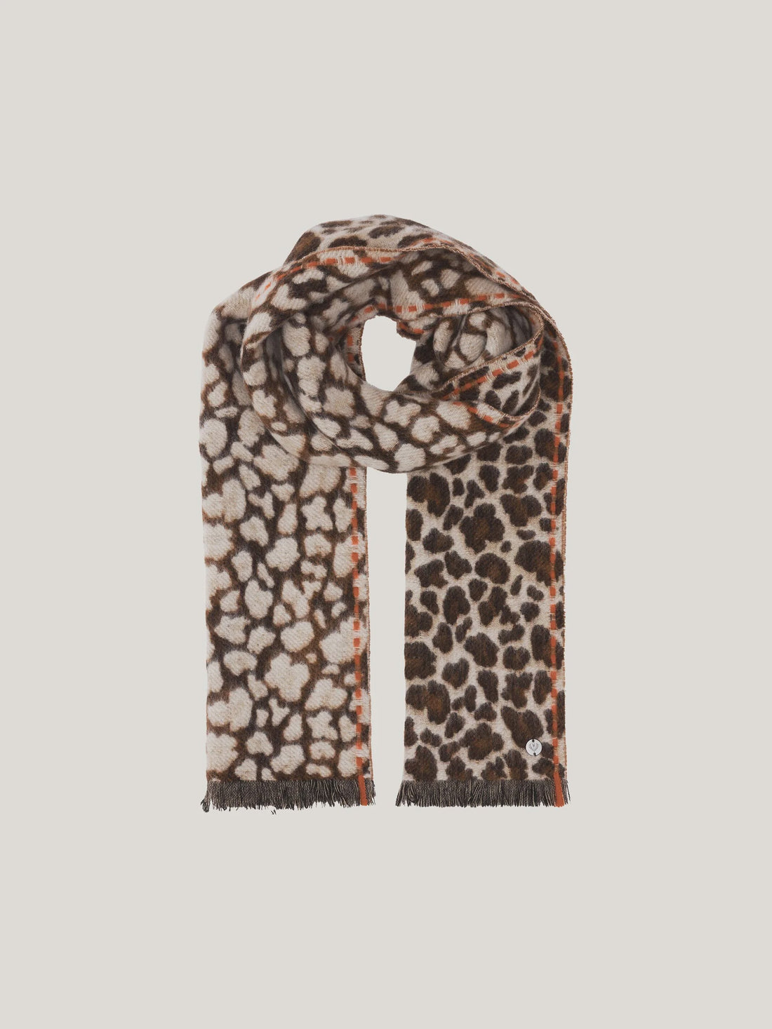 100% Wool Leopard Scarf
