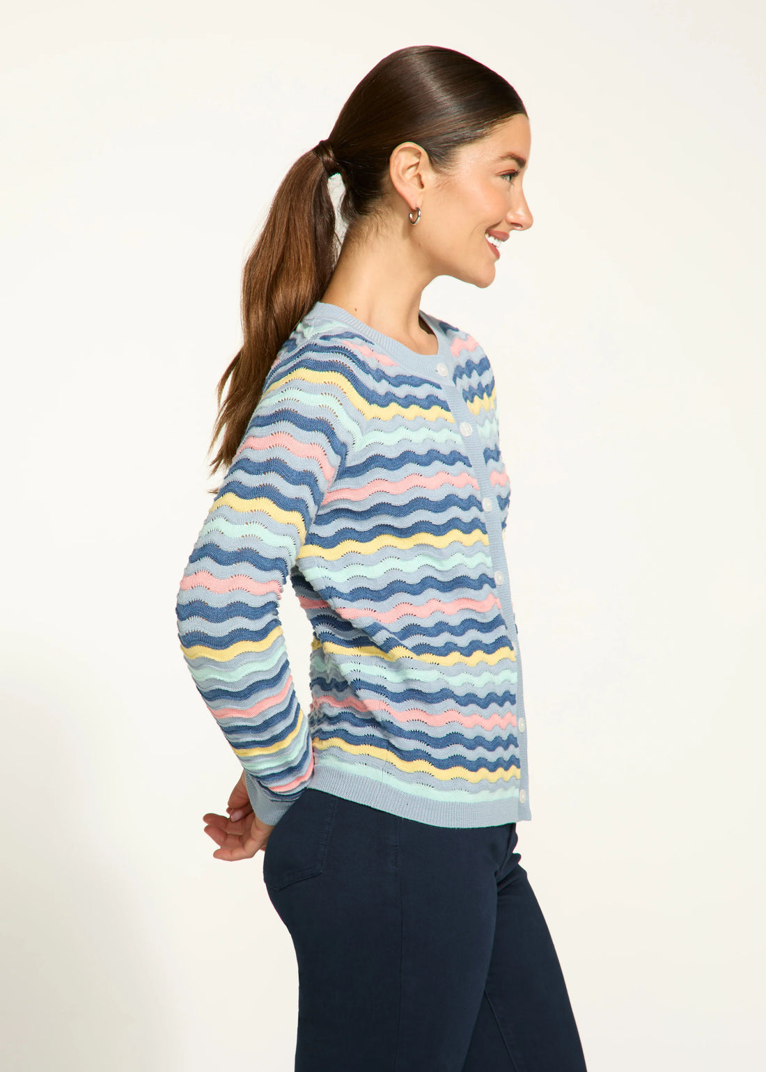 FDJ Wave Stitch Cardigan