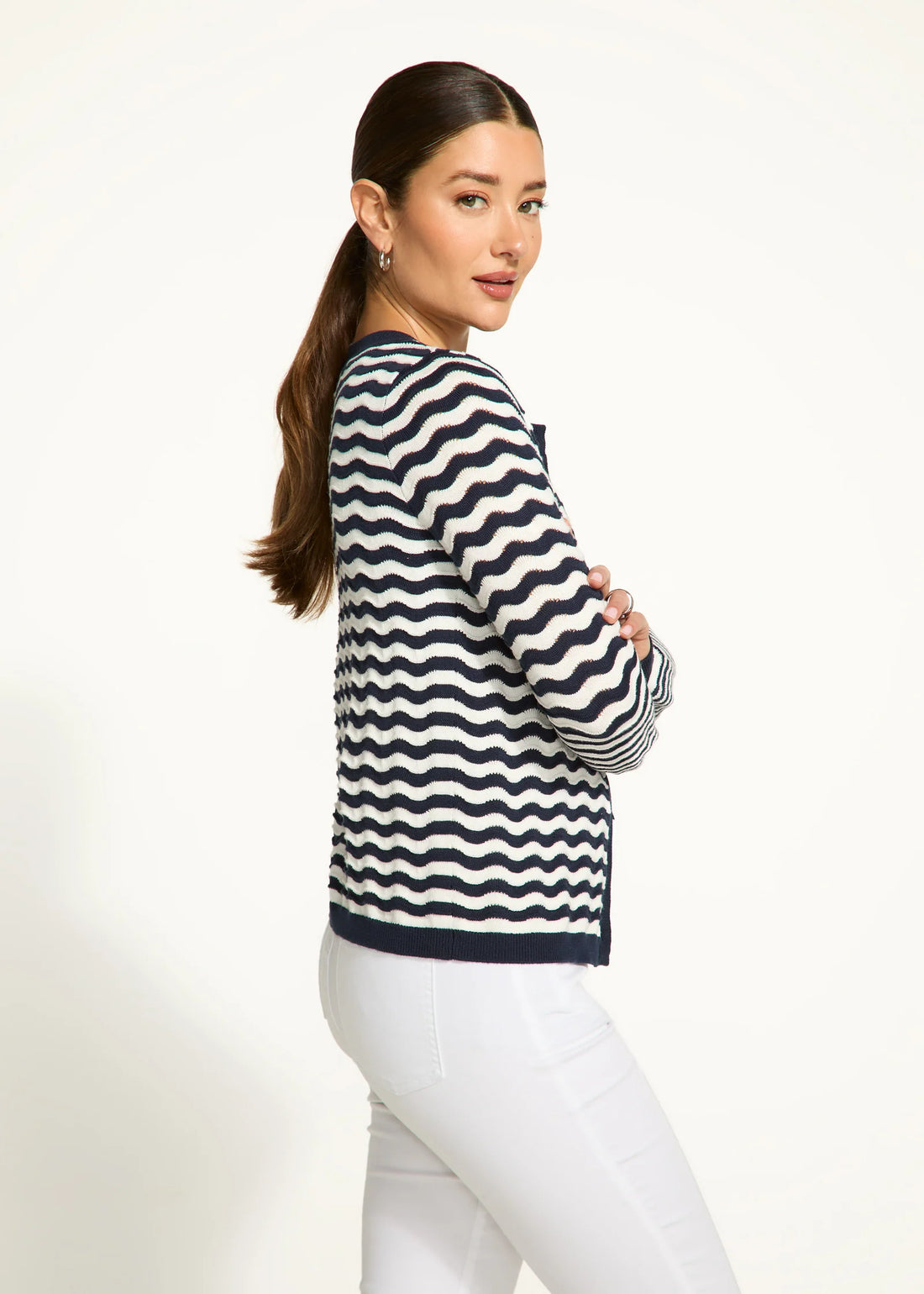 FDJ Wave Stitch Cardigan