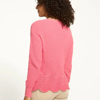 FDJ Scalloped Hem Sweater