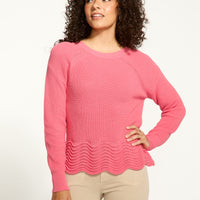 FDJ Scalloped Hem Sweater