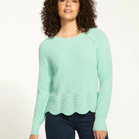 FDJ Scalloped Hem Sweater