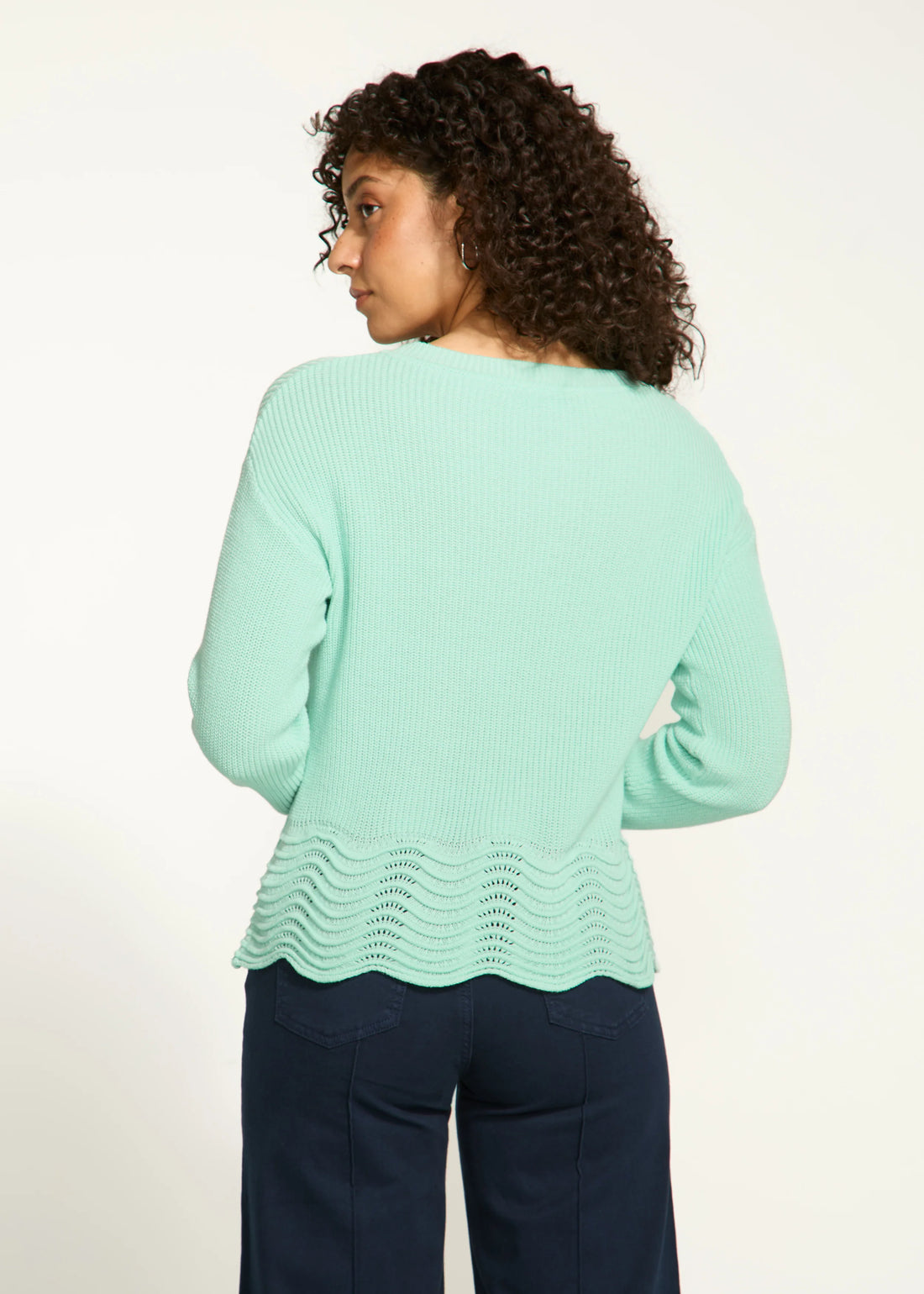 FDJ Scalloped Hem Sweater