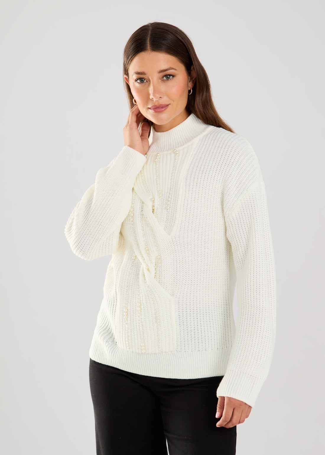 FDJ Pearl Mock Neck Sweater