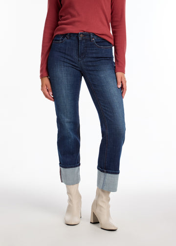 Olivia Straight Ankle Cuffed Jean