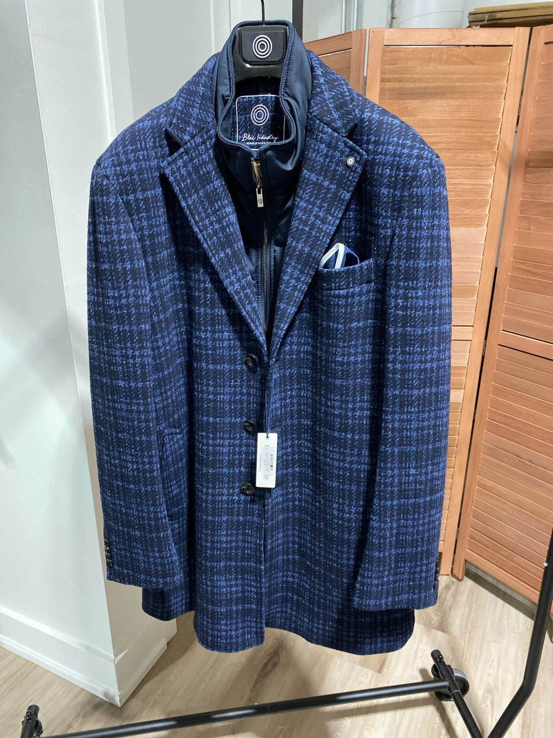 Luxe Print Topcoat w/Removable Hood Inlay