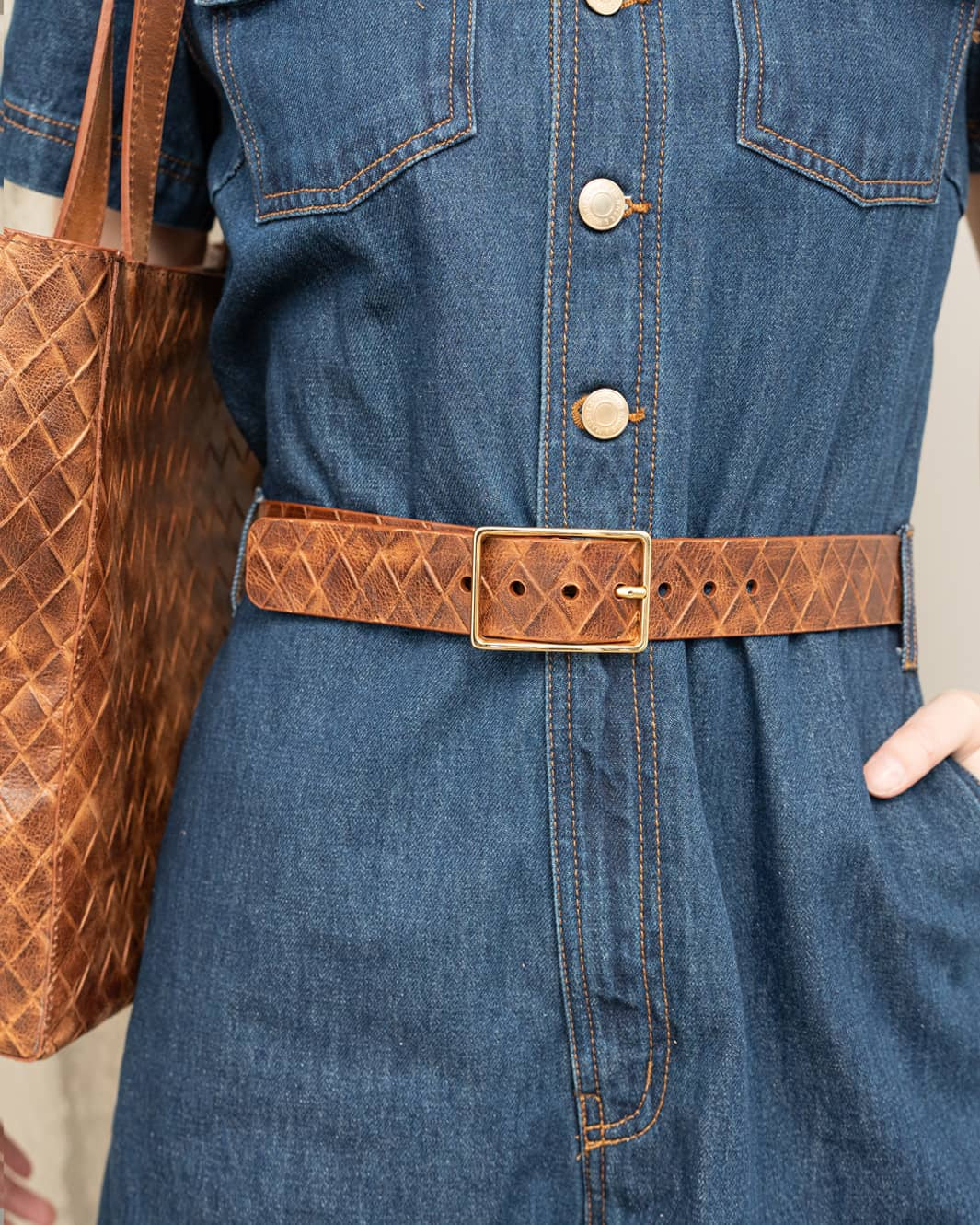 Caloe Weave Leather Belt
