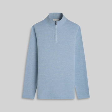 1/4 Zip Mini-check Sweater