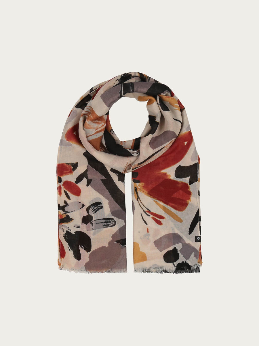 Abstract Floral Print Scarf 640032