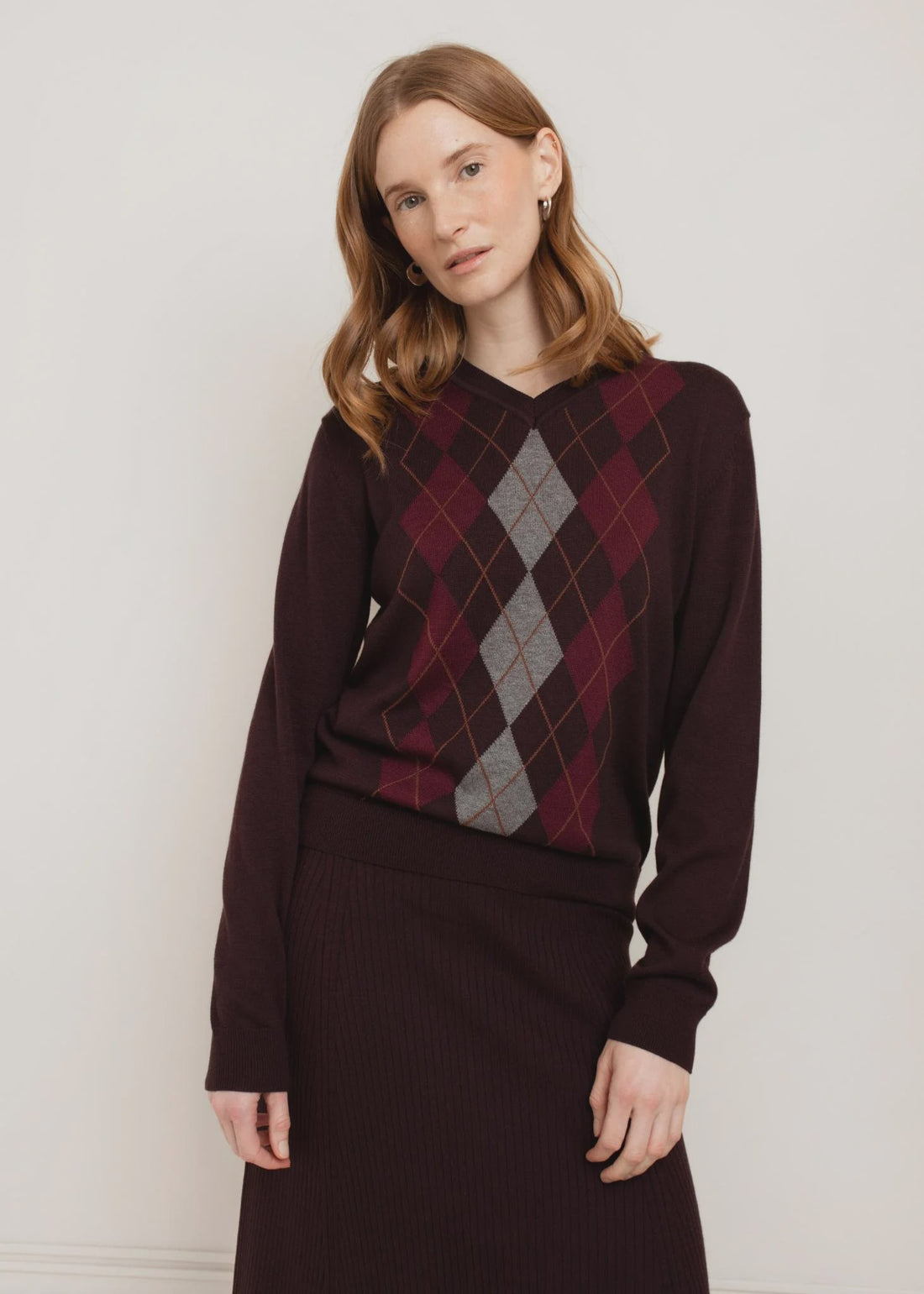 Felicia Argyle VNeck L/S
