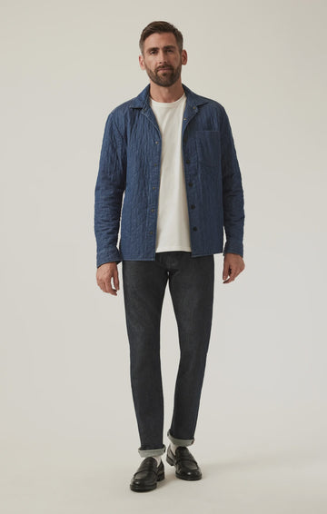 34H Denim Quilted Overshirt