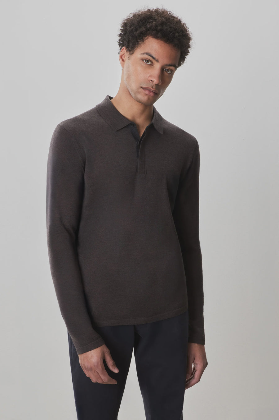 Thomas L/S Merino Polo