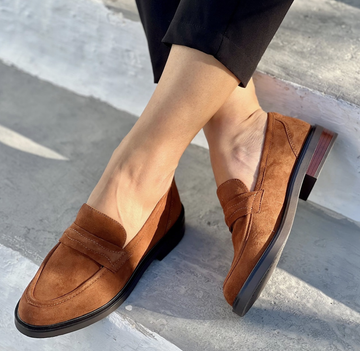 Caprice Cognac Suede Loafer