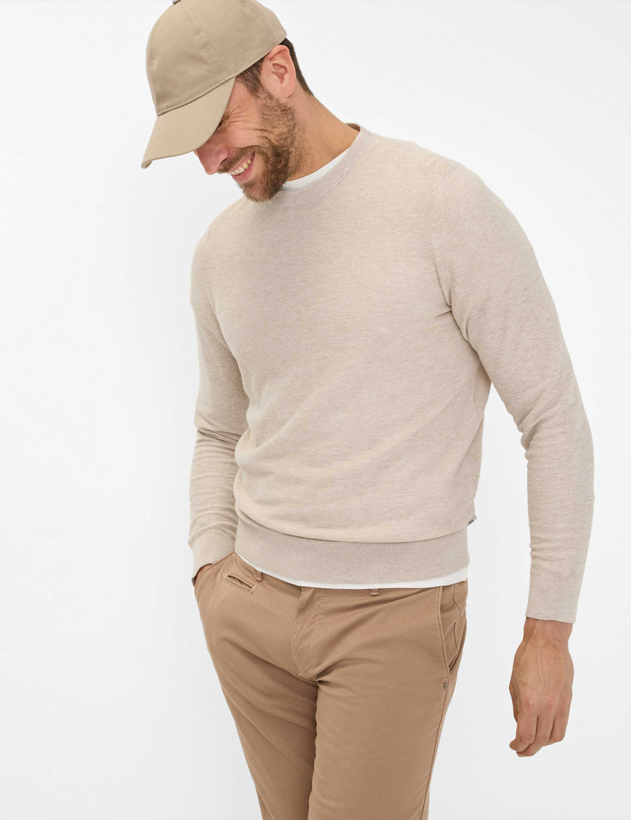 Rick Honeycomb Crew Sweater 4108
