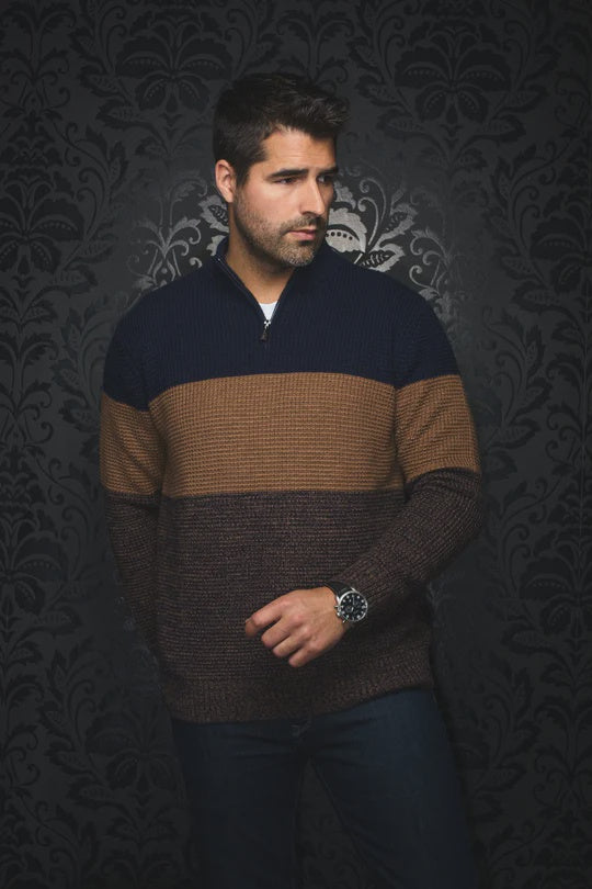 Dalvik 1/4 Zip 3 Tone Sweater