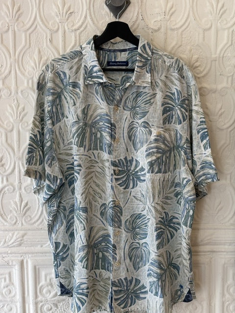 Sand Linen Grand Monstera S/S Shirt w/ Pocket