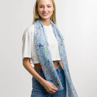 Lightweight Delicate Floral Scarf