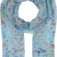Lightweight Delicate Floral Scarf