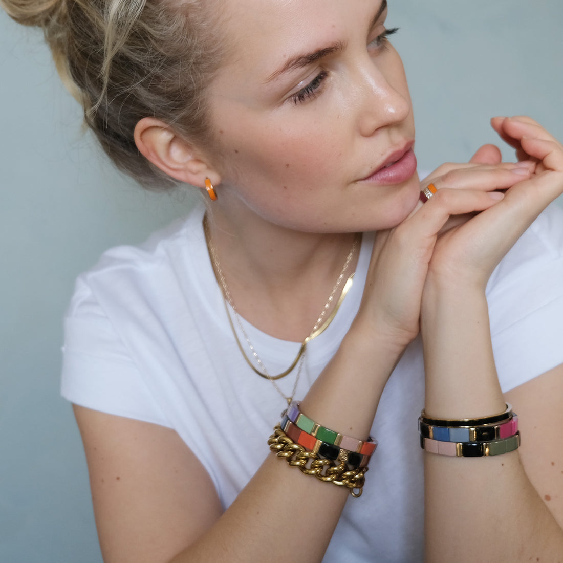 Enamel Tile Bracelet