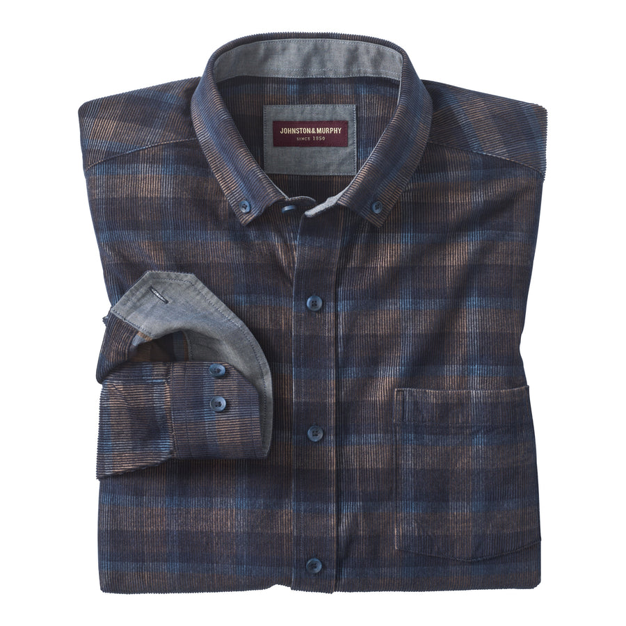 Plaid Corduroy Shirt 9826