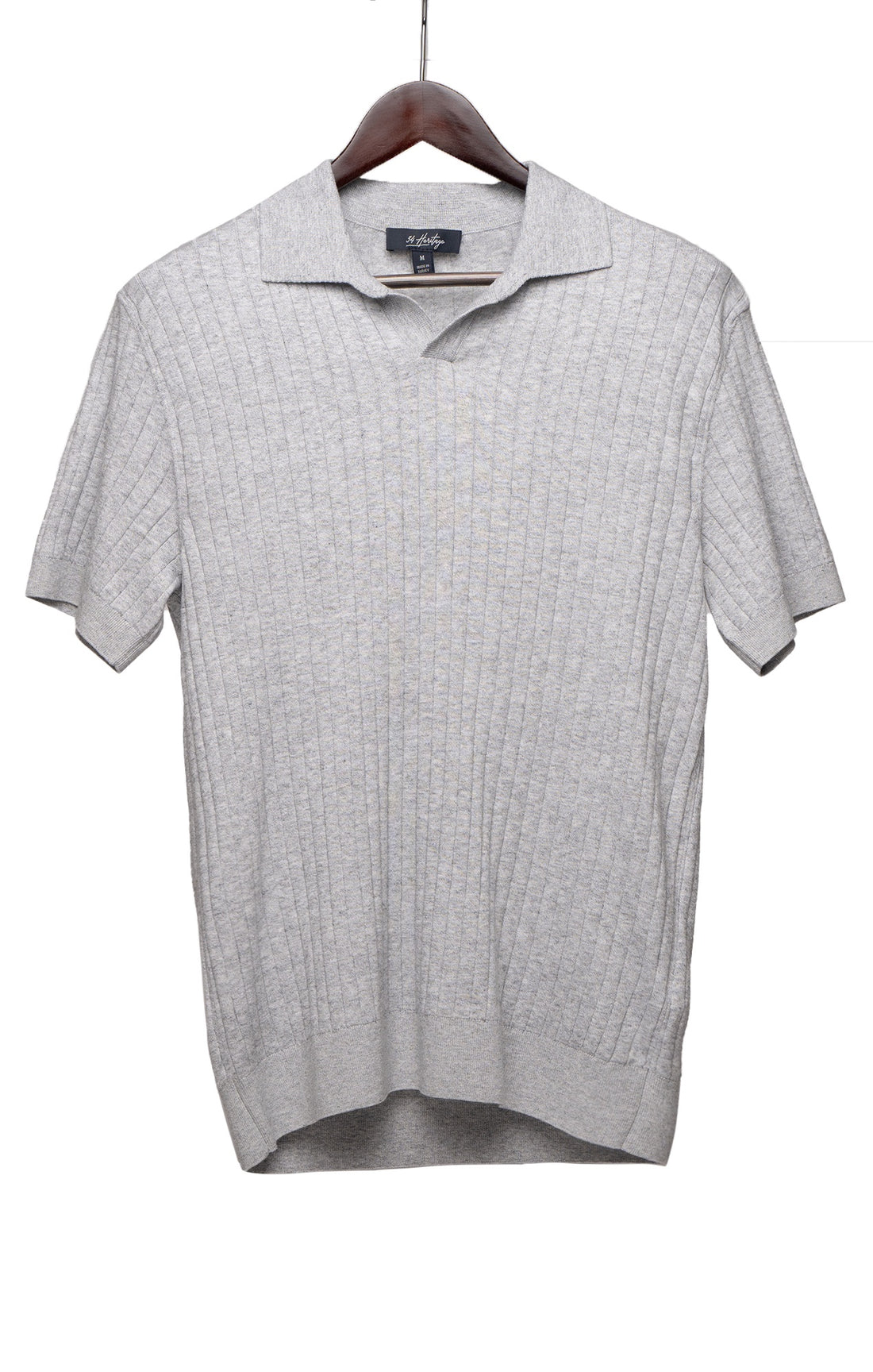 Melange S/S Ribbed Polo 074