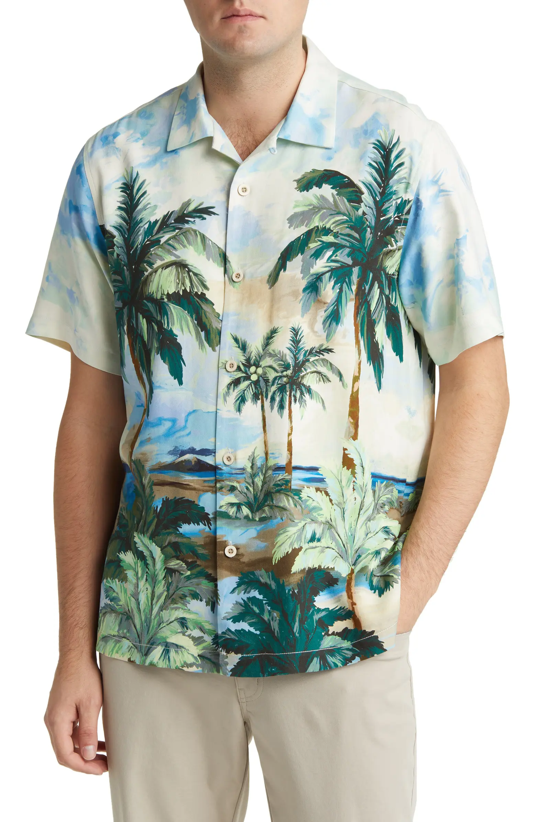 Palm Dreaming Floral Camp Shirt